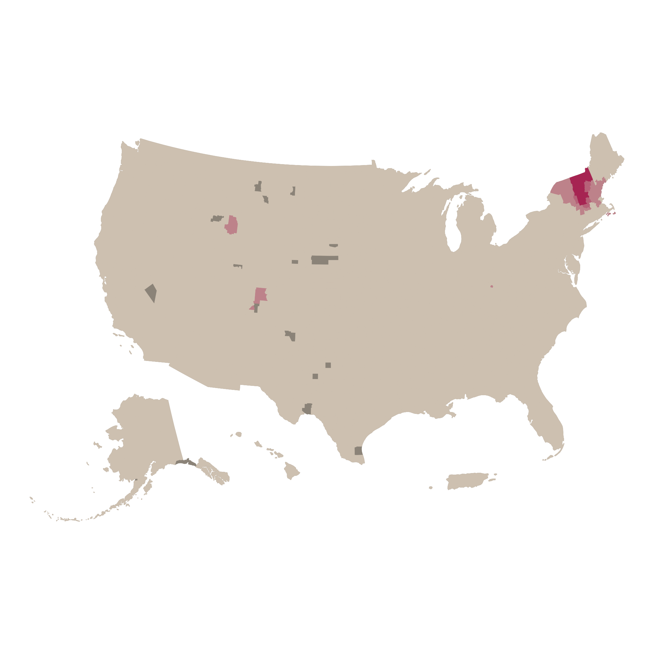 Vermont State-to-County Plot